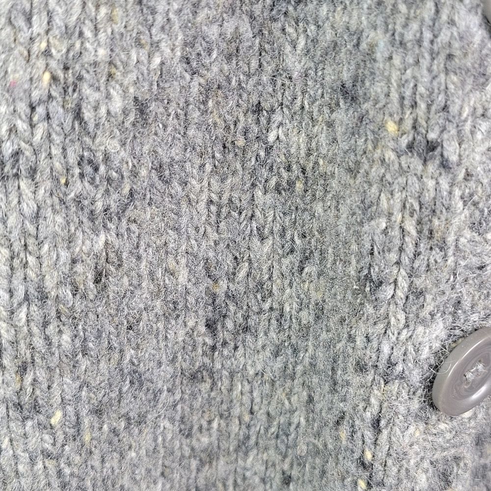 ANGIE Women's Black and Gray Wool Sweater Jacket Large - Picture 3 of 8